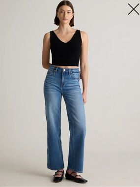 Quince Bella Stretch Relaxed Straight Jeans - Size 26